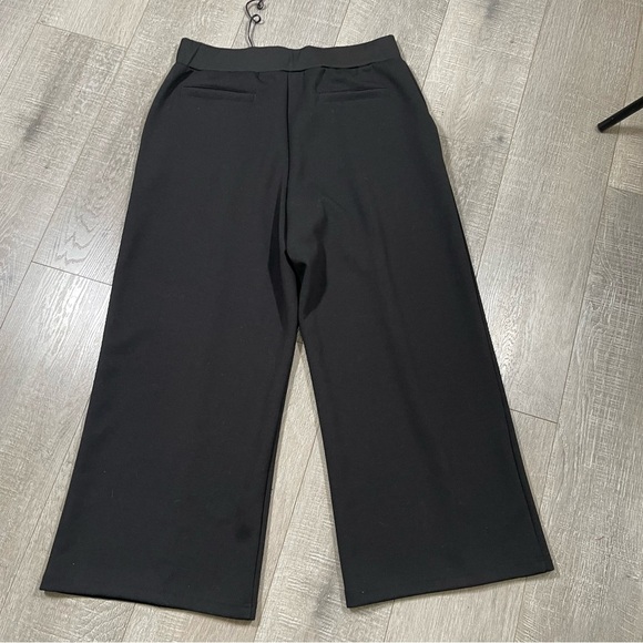 T by Talbots AIRKNIT STRETCH WIDE LEG PANTS Size XL Black - Picture 8 of 9